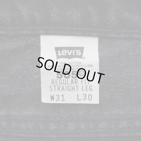 画像3: Late 90's Levi's 505 ブラックデニムパンツ "W31 L30" (3)