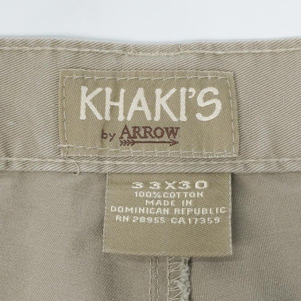 画像3: 90's KHAKI'S by ARROW 2タックチノトラウザー "W33 L30" (3)