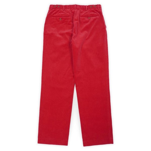 画像2: 90's Polo Ralph Lauren ノータック 太畝コーデュロイトラウザー "RED / W34 L32" (2)