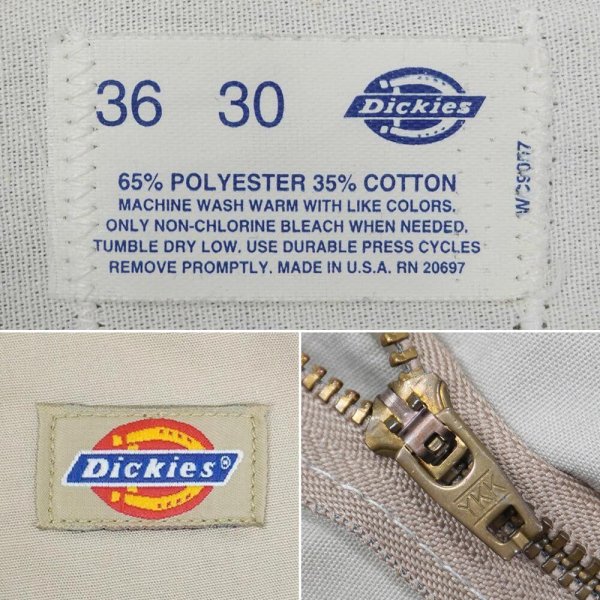 画像3: 80-90's Dickies ポプリン ワークパンツ "MADE IN USA / W36 L30" (3)