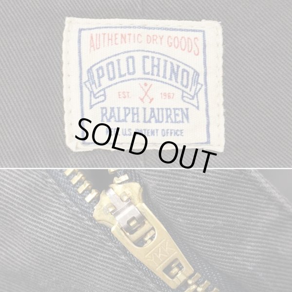 画像3: Early 90's Polo Ralph Lauren 2タック チノトラウザー "FADE BLACK / W38 L32" (3)