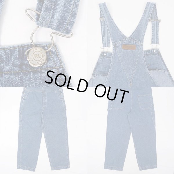 画像3: 90's POLO JEANS デニムオーバーオール (3)