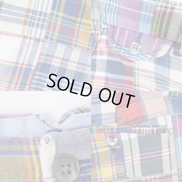 画像4: 90's Polo Ralph Lauren マドラスチェック柄 パッチワークショーツ (4)