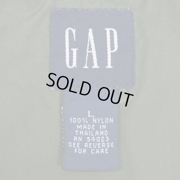 画像2: Late 90's OLD GAP ナイロンアノラック "OLIVE" (2)