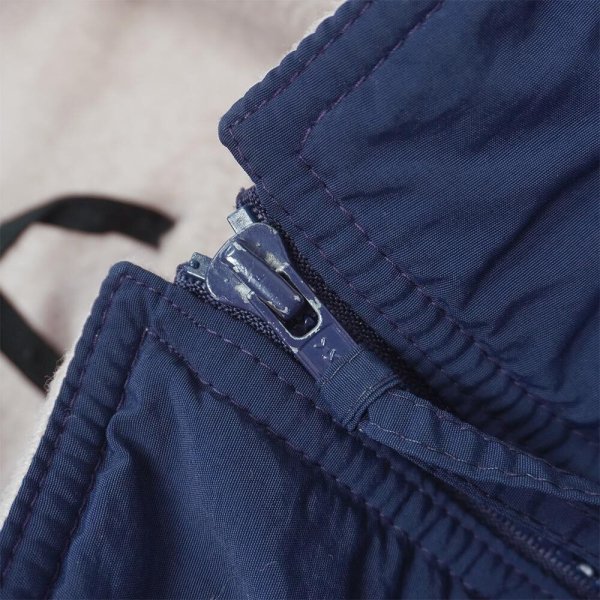 画像4: 80-90's Eddie Bauer フリースライナーナイロンジャケット "MADE IN USA / NAVY×IVORY" (4)