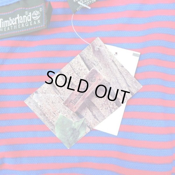 画像2: 90's Timberland ボーダー柄 ポケットTシャツ "DEADSTOCK" (2)