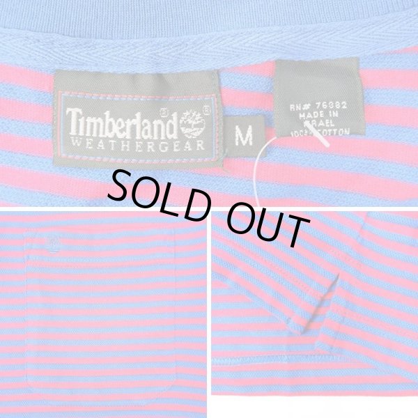 画像3: 90's Timberland ボーダー柄 ポケットTシャツ "DEADSTOCK" (3)