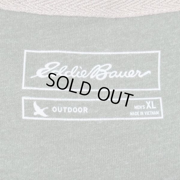 画像2: 00's Eddie Bauer L/S ワッフルカットソー "OLIVE" (2)