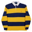 画像1: 90's Polo Ralph Lauren ラガーシャツ “NAVY × YELLOW” (1)