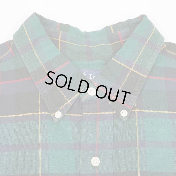 画像4: 90's Polo Ralph Lauren ボタンダウンシャツ "BIG SHIRT / Green Plaid" (4)