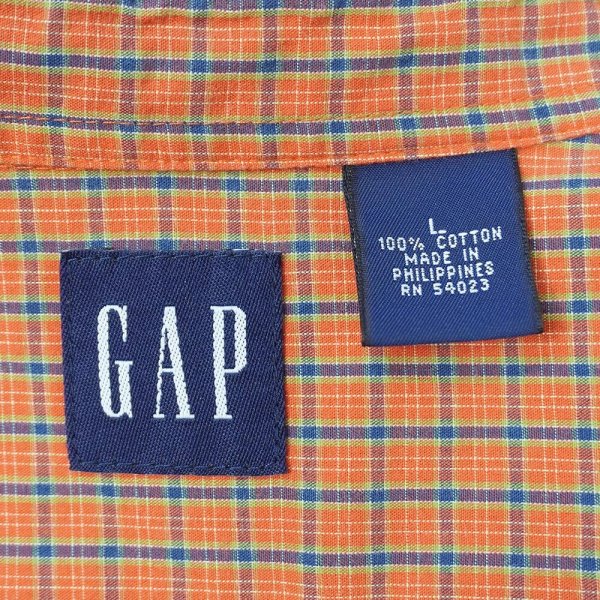 画像2: Early 00's OLD GAP S/S レギュラーカラーシャツ (2)