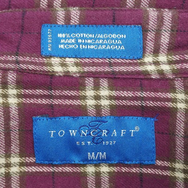 画像2: 90's TOWNCRAFT フランネル ボタンダウンシャツ "DEADSTOCK" (2)