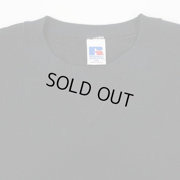 画像3: 90-00's RUSSELL 前V ブランクスウェット "BLACK / sizeXXL" (3)