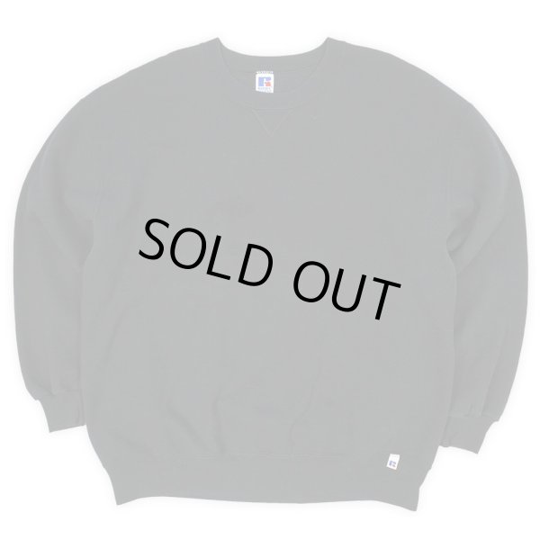 画像1: 90's RUSSELL 前V ブランクスウェット "MADE IN USA / BLACK" (1)