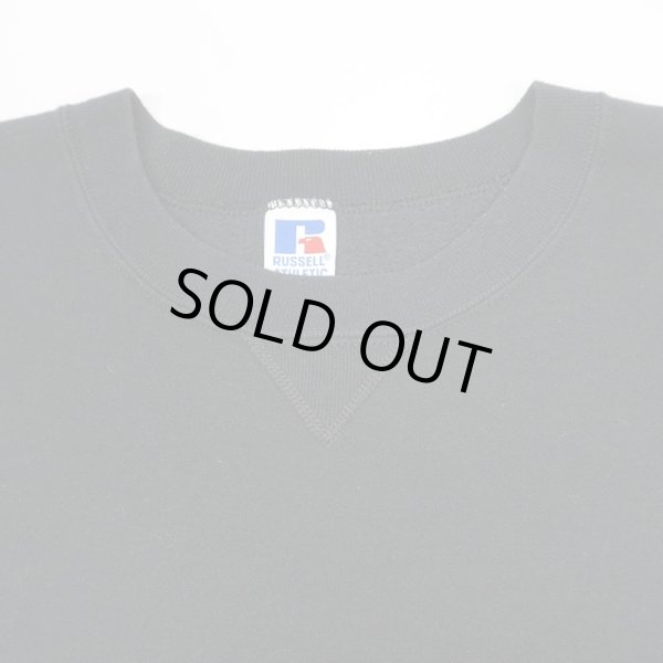 画像4: 90's RUSSELL 前V ブランクスウェット "MADE IN USA / BLACK" (4)