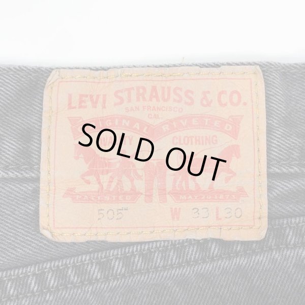 画像3: 00's Levi's 505 ブラックデニムパンツ "W33 L30" (3)