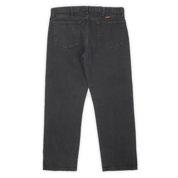 画像2: 00's RUSTLER ブラックデニムパンツ "W36 L29" (2)