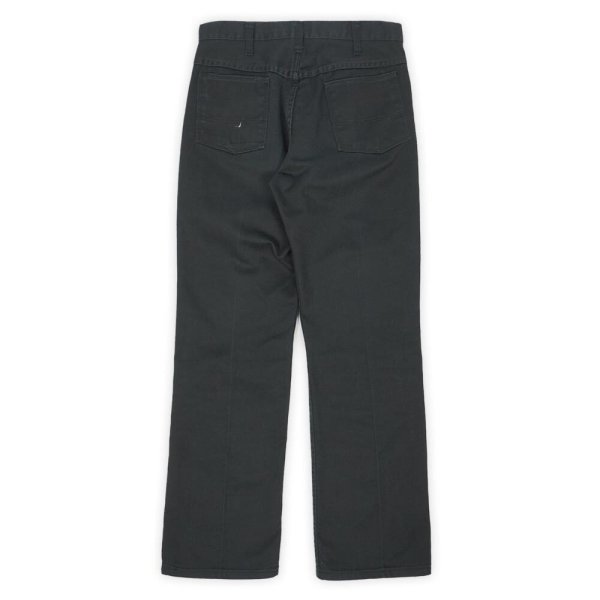 画像2: 70's Unknown 5ポケット ブーツカットパンツ "BLACK" (2)