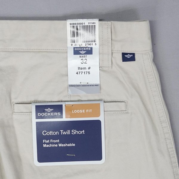 画像3: 00's DOCKERS ノータック チノショーツ "DEADSTOCK / OFF WHITE / W32" (3)