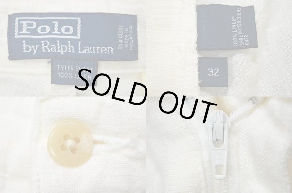 画像3: 90's POLO Ralph Lauren 2タック リネンショーツ (3)