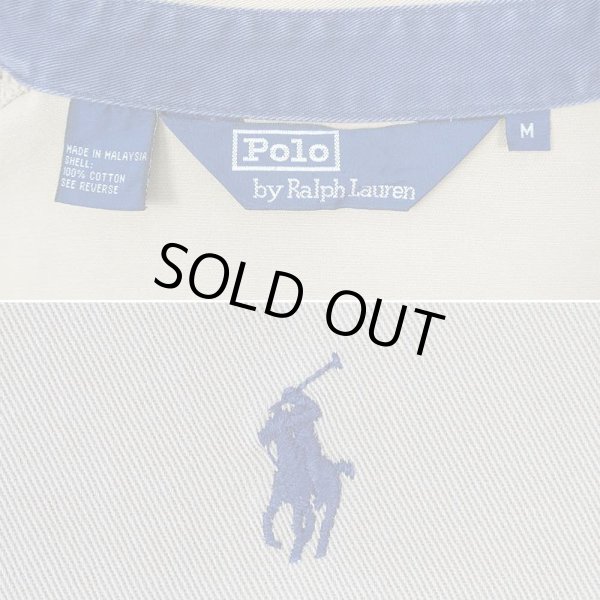 画像2: 90's Polo Ralph Lauren コットンツイル スウィングトップ "BEIGE" (2)