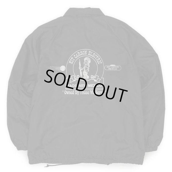 画像2: 90's AUBURN ナイロンコーチジャケット “KIT CARSON ELECTRIC CO-OP / BLACK” (2)