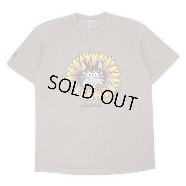 画像1: 90's Crazy Shirts プリントTシャツ “Kliban cat × Sun Flower / MADE IN USA” (1)