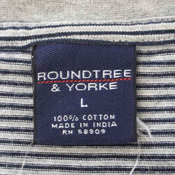 画像2: 90-00's ROUNDTREE & YORKE マルチボーダーTシャツ (2)