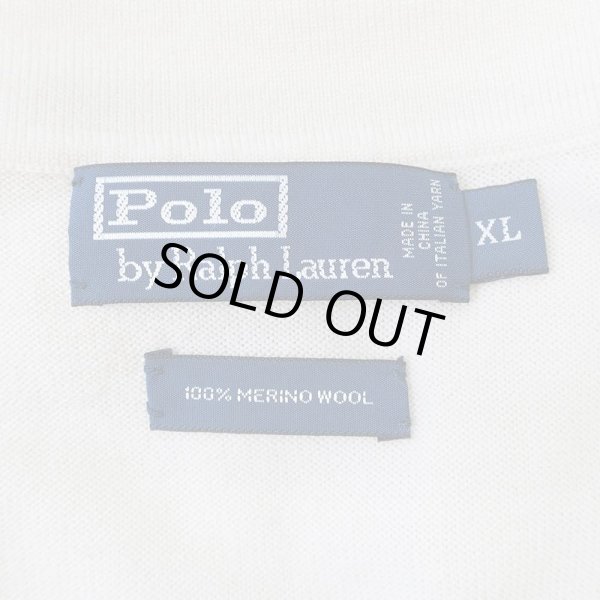画像2: 90's Polo Ralph Lauren メリノウール ニットポロ (2)