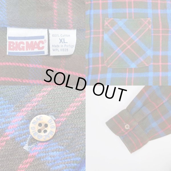 画像3: 80's BIG MAC ヘビーネルシャツ "DARK BROWN BASE" (3)