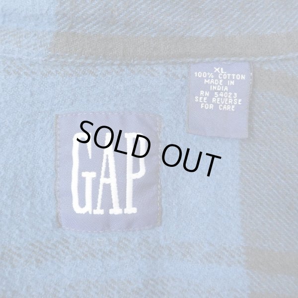 画像2: 90's OLD GAP ヘビーネルシャツ (2)