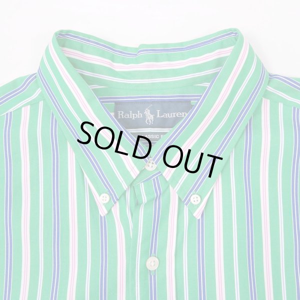画像4: 00's Polo Ralph Lauren マルチストライプ柄 ボタンダウンシャツ "CLASSIC FIT / DEADSTOCK" (4)