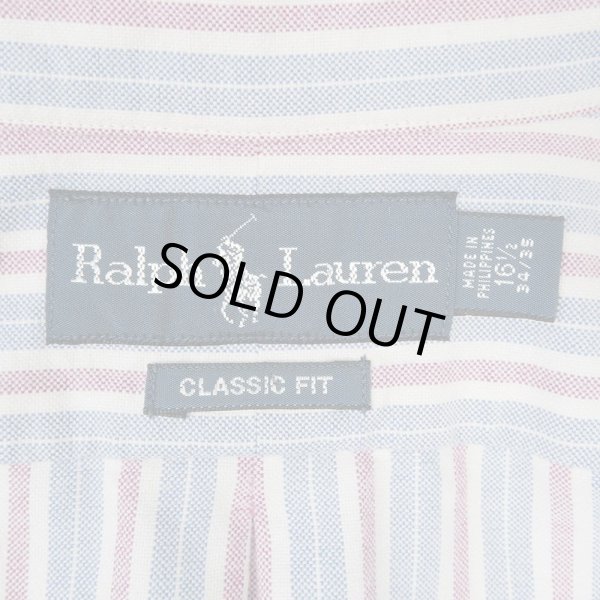 画像2: 00's Polo Ralph Lauren マルチストライプ柄 ボタンダウンシャツ "CLASSIC FIT" (2)