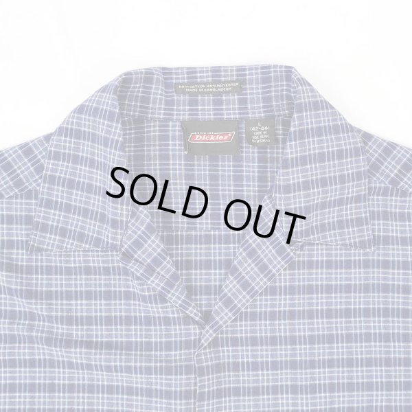 画像3: 90's Dickies S/S オープンカラーシャツ "NAVY Plaid" (3)