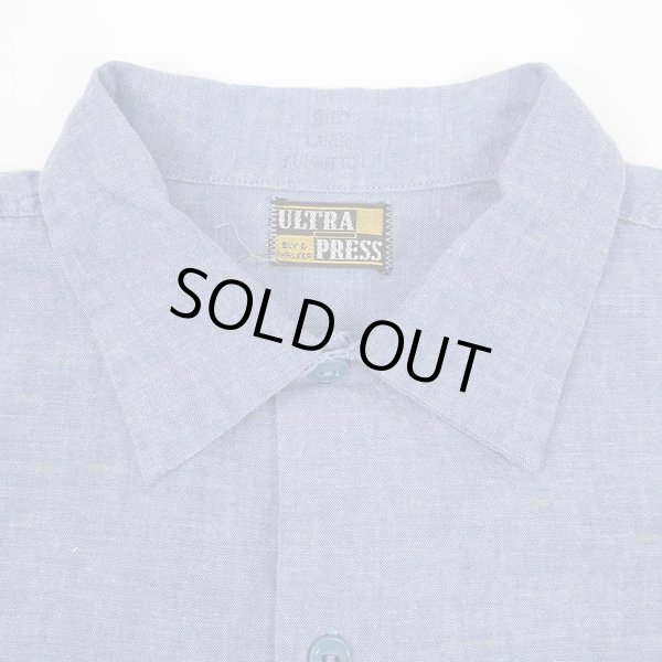 画像3: 60's ELY & WALKER S/S コットンシャンブレーシャツ (3)