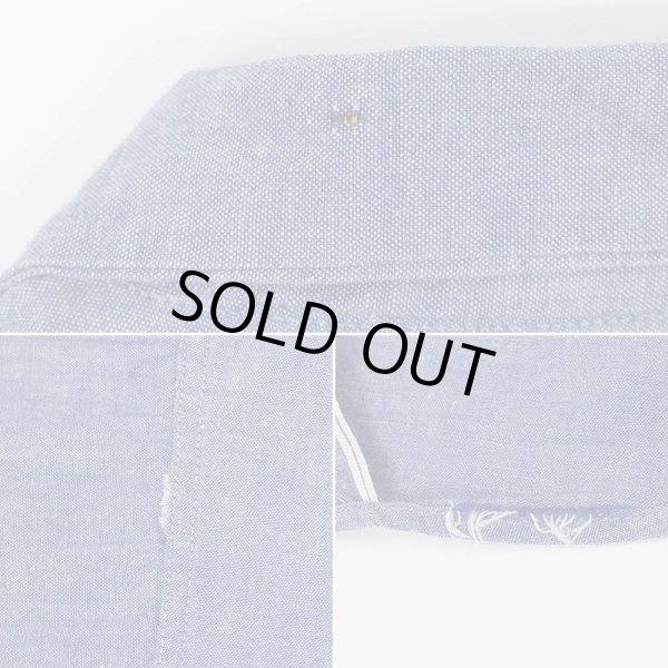 画像5: 60's ELY & WALKER S/S コットンシャンブレーシャツ (5)