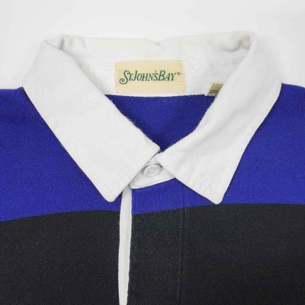 画像3: 90's ST JOHN'S BAY ボーダー柄 ラガーシャツ (3)