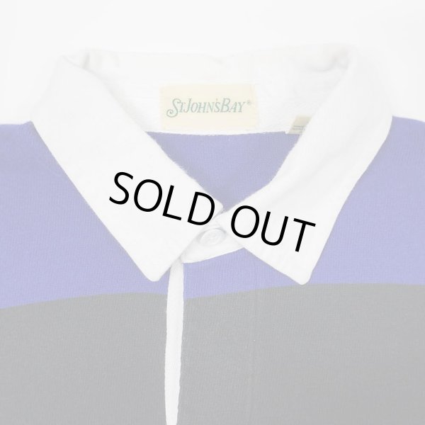 画像3: 90's ST JOHN'S BAY ボーダー柄 ラガーシャツ (3)