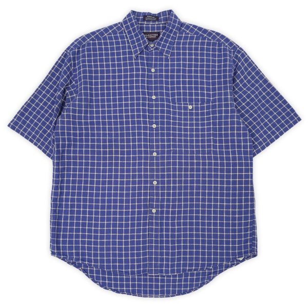 画像1: 90's ROUNDTREE＆YORKE S/S レギュラーカラーシャツ "LINEN×COTTON" (1)