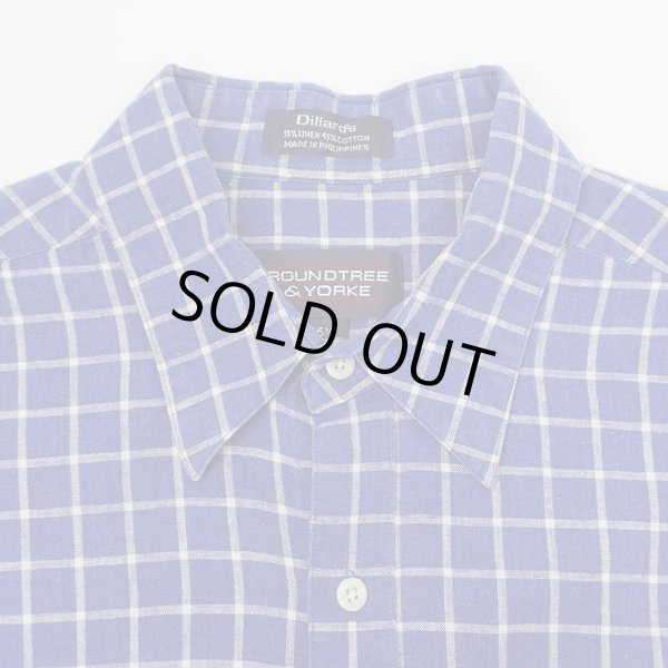 画像3: 90's ROUNDTREE＆YORKE S/S レギュラーカラーシャツ "LINEN×COTTON" (3)