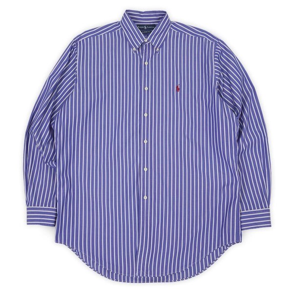 画像1: 90's Polo Ralph Lauren マルチストライプ柄 ボタンダウンシャツ "CLASSIC FIT" (1)