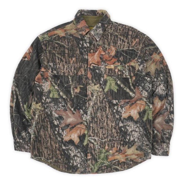 画像1: 00's BEAR CREEK リアルツリーカモ柄 フリースシャツ (1)