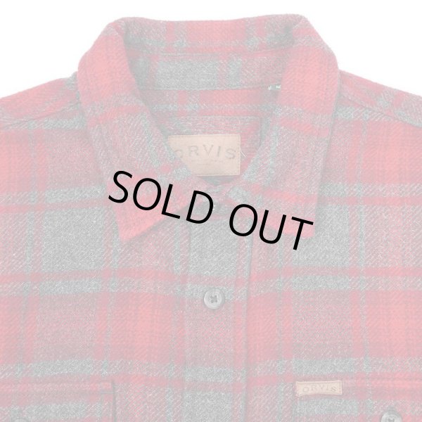 画像3: 00's ORVIS ヘビーネルシャツ "Red × Gray Plaid" (3)