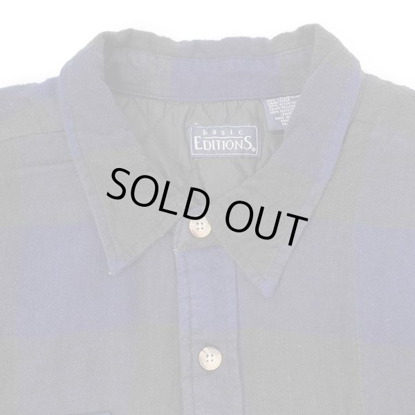 画像3: 90's BASIC EDITIONS キルティングライナー ネルシャツ (3)