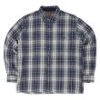 画像1: Late 90's ST JOHN'S BAY ヘビーネルシャツ "Navy Ombre Plaid" (1)