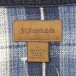 画像2: Late 90's ST JOHN'S BAY ヘビーネルシャツ "Navy Ombre Plaid" (2)