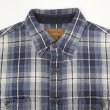 画像3: Late 90's ST JOHN'S BAY ヘビーネルシャツ "Navy Ombre Plaid" (3)