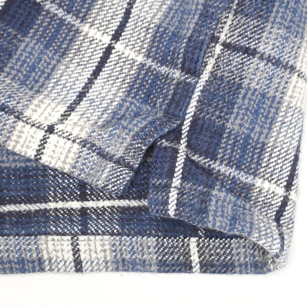 画像5: Late 90's ST JOHN'S BAY ヘビーネルシャツ "Navy Ombre Plaid" (5)