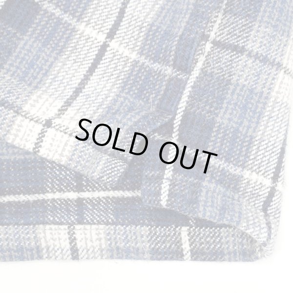 画像5: Late 90's ST JOHN'S BAY ヘビーネルシャツ "Navy Ombre Plaid" (5)