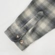 画像4: Early 00's FIVE BROTHER ヘビーネルシャツ "Gray Ombre Plaid" (4)